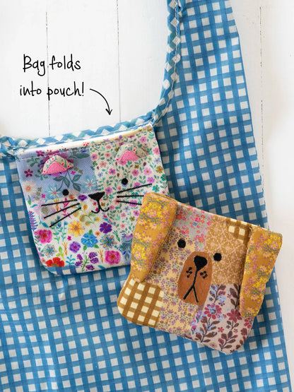 Reusable Market Tote Pouch - Cat