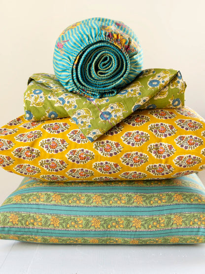 Mix & Match Cotton Flat Sheet - Jaipur Stripe