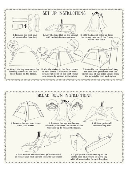Live Happy Camping Tent - Wanderlust