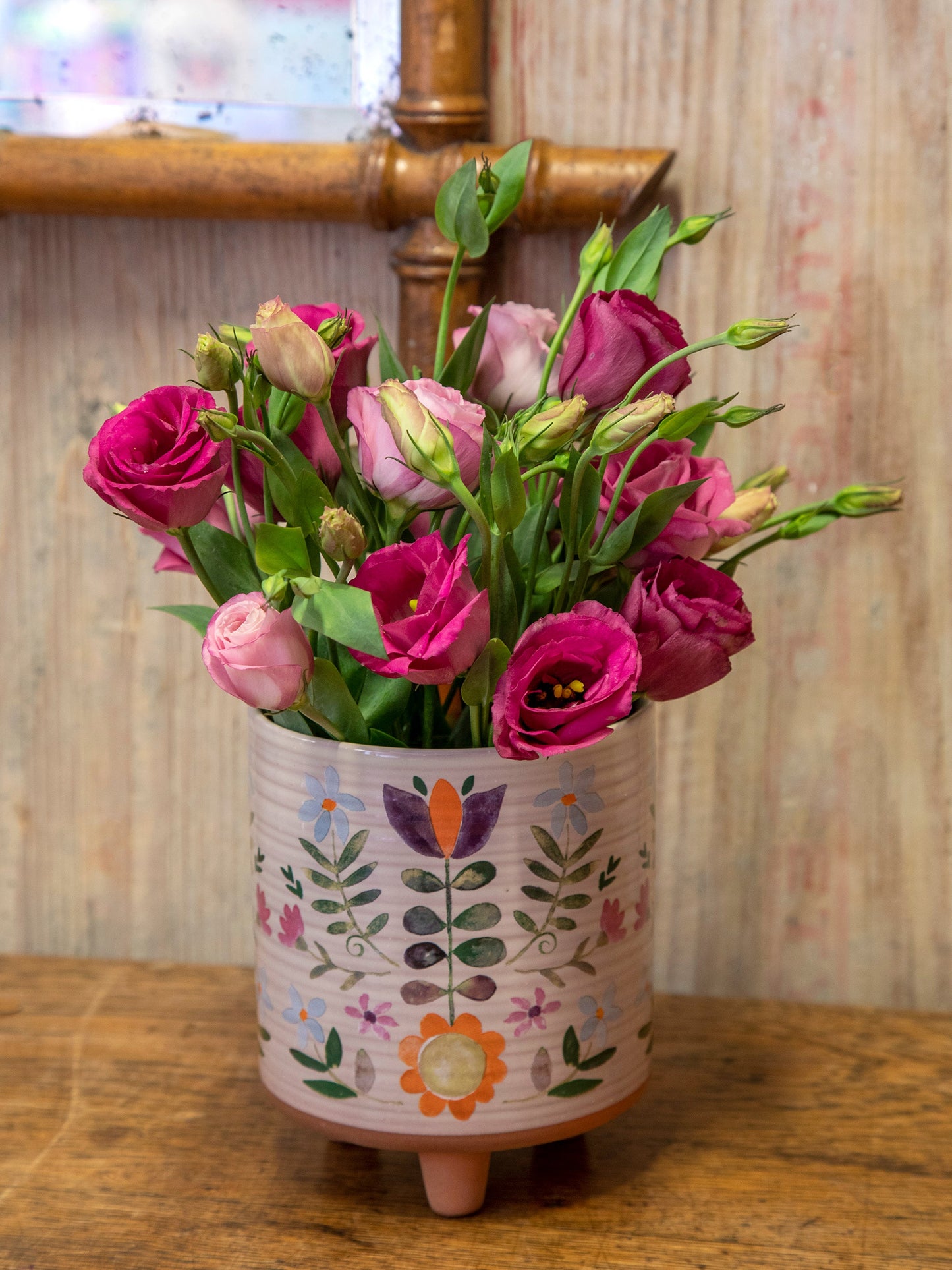 Artisan Planter - Folk Flower