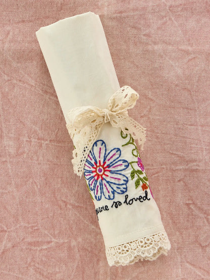 Embroidered Cotton Giving Pillowcase - You Are So Loved