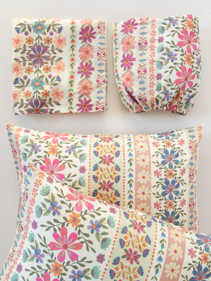 Sooo Soft Cotton Sheet Set - Wildflower Rows