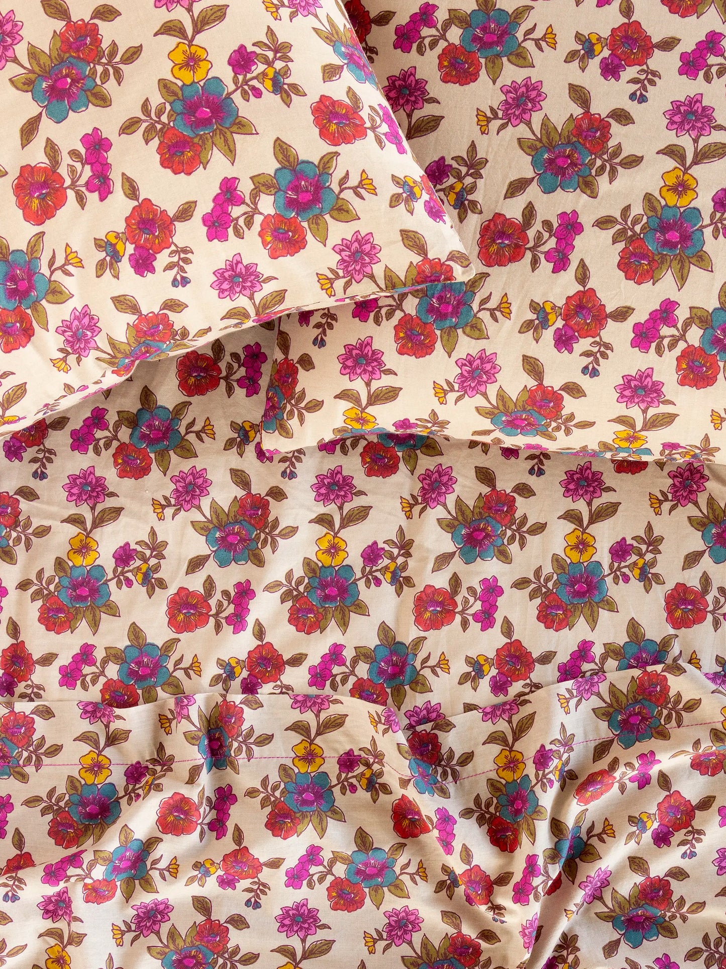 Sooo Soft Cotton Sheet Set - Enchanted Wildflowers Cream