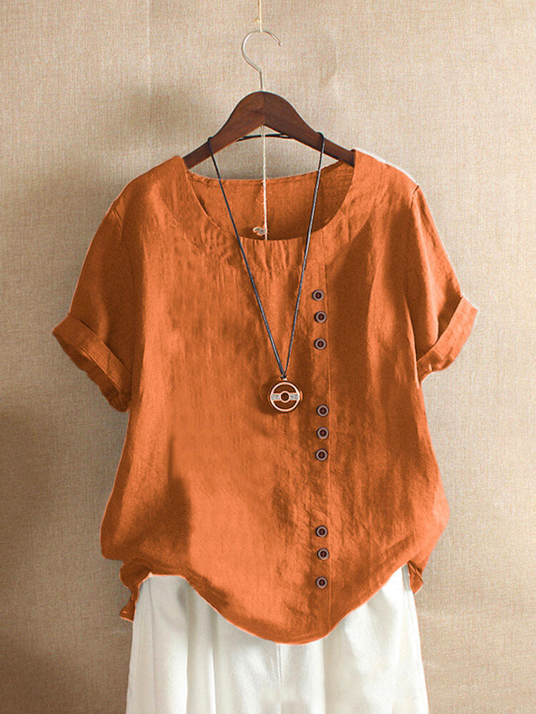Cotton and Linen T-shirt