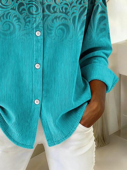 Women's casual western corduroy shirt
