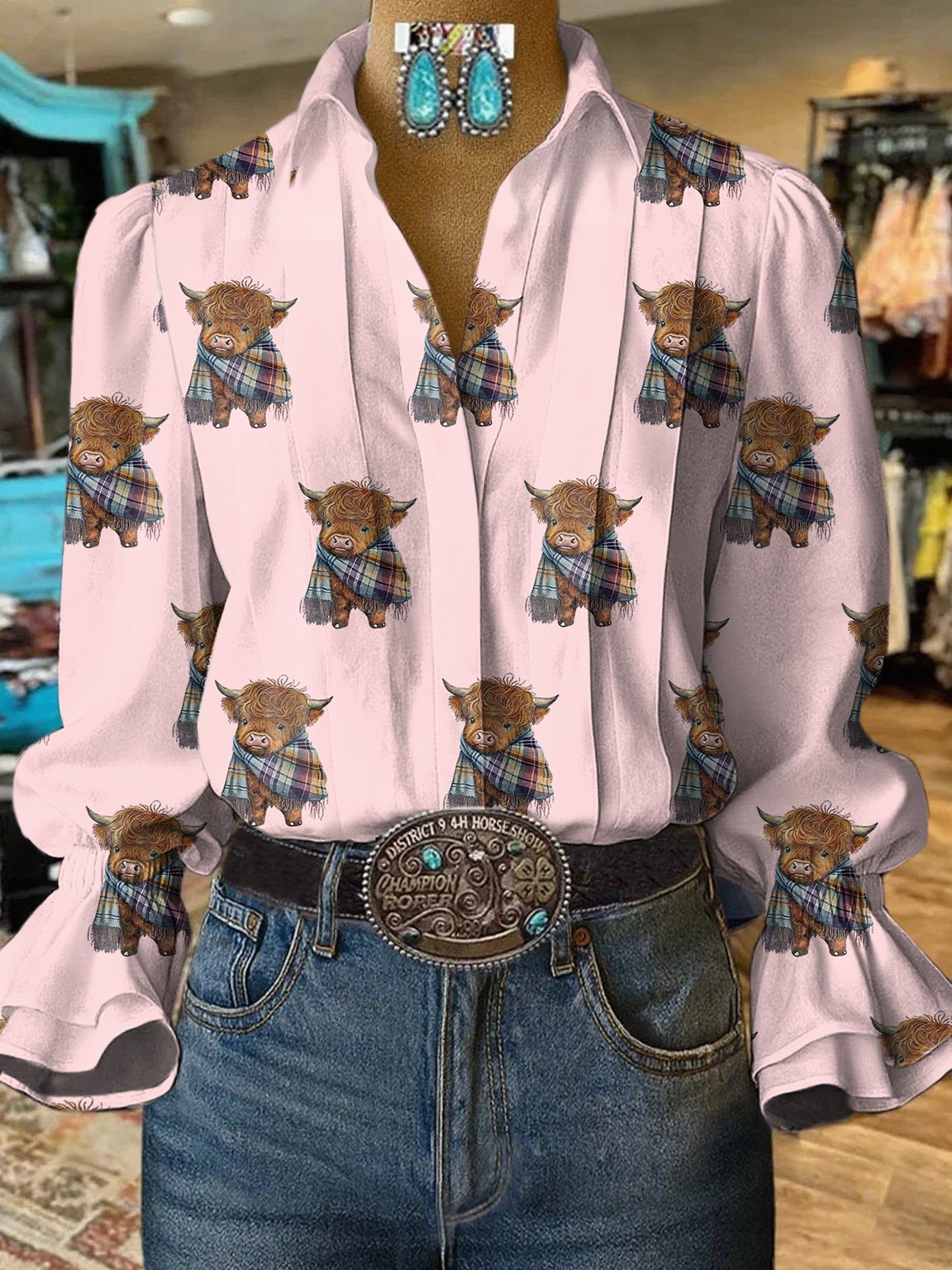 Women's Vintage Highland Cow Shirt