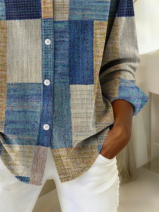 Women's casual western corduroy shirt