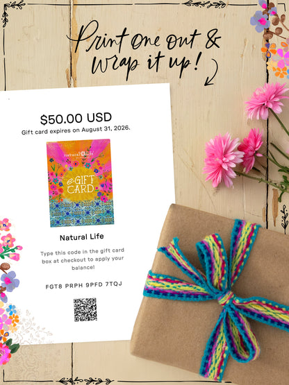 Natural Life E-Gift Card