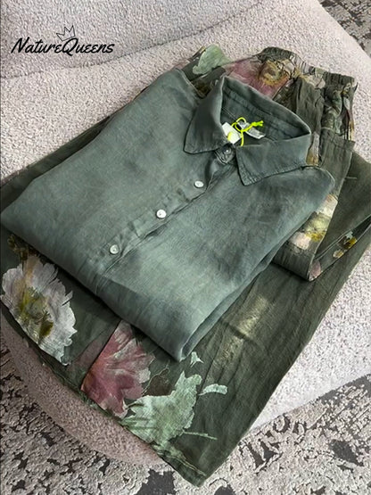 Women's Cotton and Linen Casual Shirt