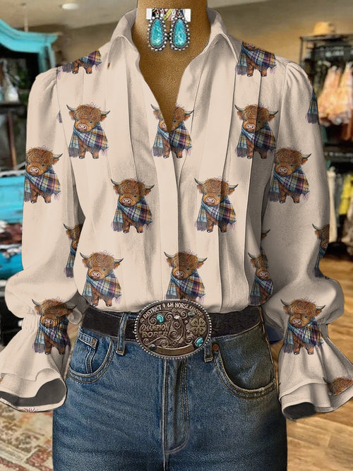 Women's Vintage Highland Cow Shirt
