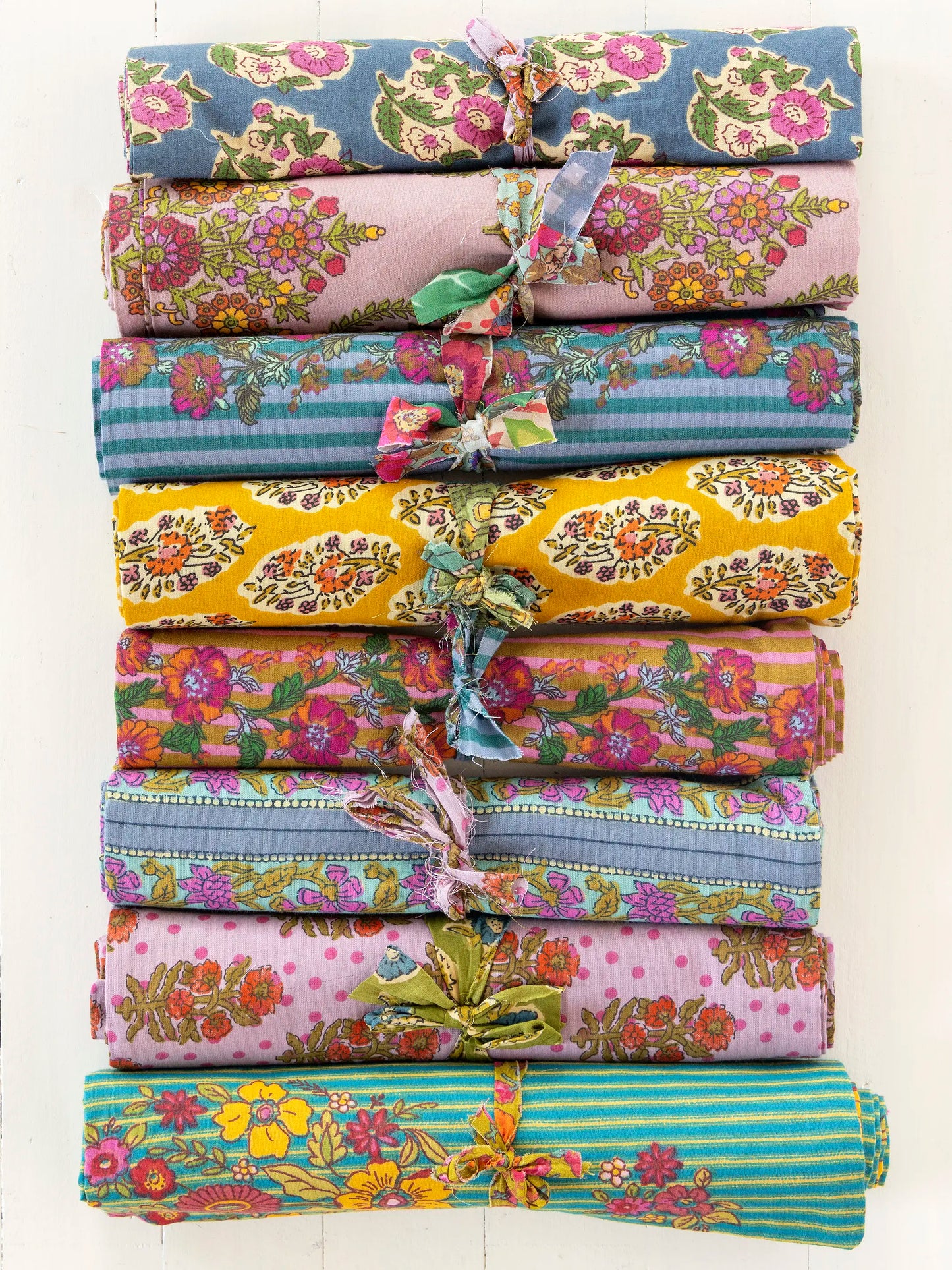 Mix & Match Cotton Pillowcase, Single - Turquoise Folk Floral